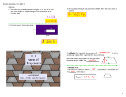 11.3 Areas of Trapezoids