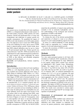 Environmental and economic consequences of soil water repellency