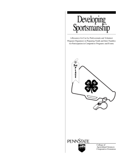 Developing Sportsmanship