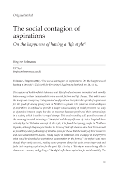 The social contagion of aspirations - OJS at the State and University