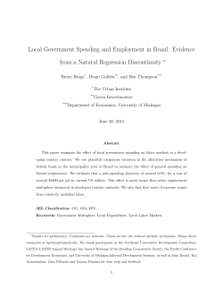 Local Government Spending and Employment in Brazil: Evidence