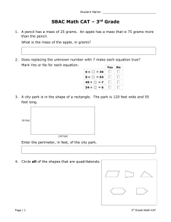 SBAC Math CAT &ndash; 3rd Grade