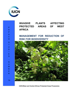 invasive plants affecting protected areas of west africa