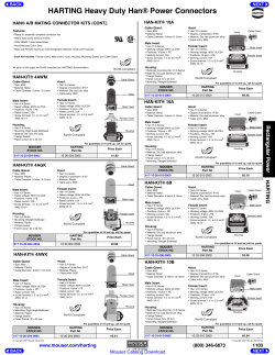 Harting Heavy Duty Han&reg; Power Connectors
