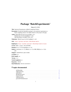 Package `BatchExperiments`