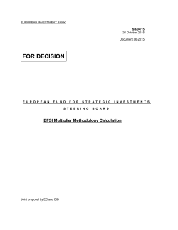 EFSI Multiplier Methodology Calculation, EFSI Steering