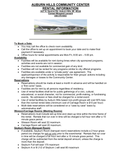 auburn hills community center rental information