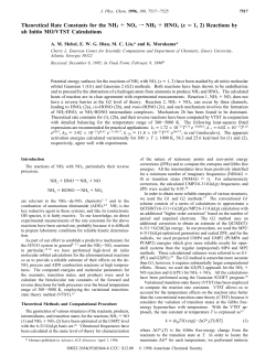 Theoretical Rate Constants for the NH3 + NOx f