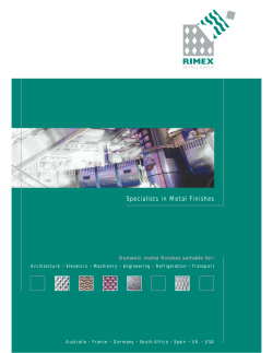 Specialists in Metal Finishes