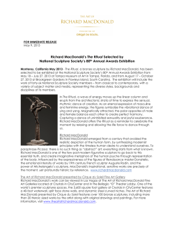 Richard MacDonald`s The Ritual Selected by National Sculpture
