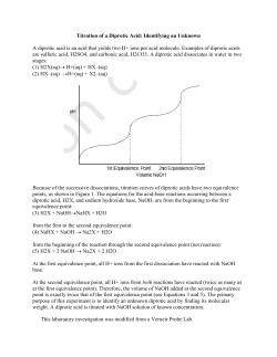 Titration of a Diprotic Acid