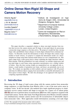 Online Dense Non-Rigid 3D Shape and Camera Motion