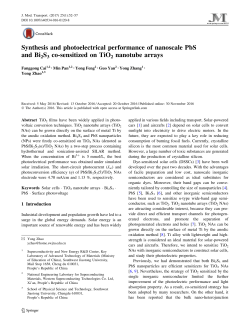 Synthesis and photoelectrical performance of