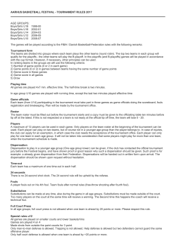 rules - Aarhus Basketball Festival