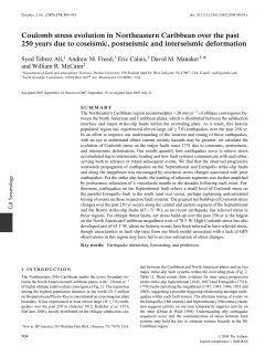 Coulomb stress evolution in Northeastern