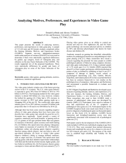 Analyzing Motives, Preferences, and Experiences in Video Game Play