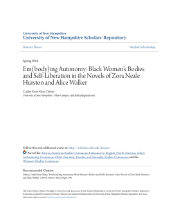 Em(body)ing Autonomy: Black Women`s Bodies and Self