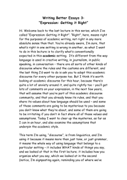 Writing Better Essays 3