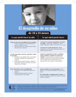 El desarrollo de su ni&ntilde;o: