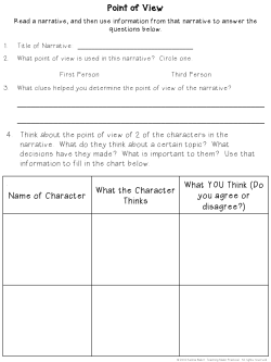 Point of View Graphic Organizers