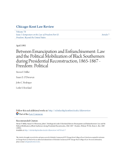 Between Emancipation and Enfranchisement: Law and the Political