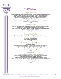 Cold Buffets old Buffets old Buffets