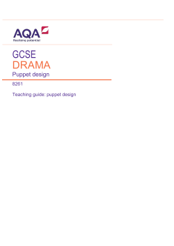 GCSE Drama puppet design Teaching guide