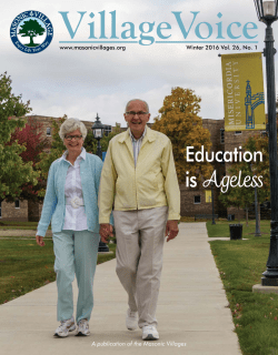 Winter 2016 - Masonic Villages