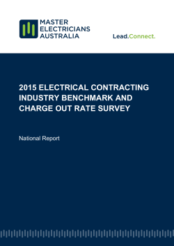 2015 electrical contracting industry benchmark and charge out rate