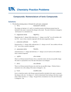Chemistry Practice Problems Compounds