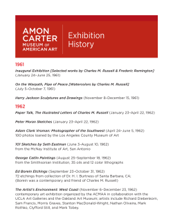 Exhibition History - Amon Carter Museum of American Art