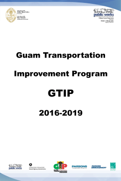 GTIP FY2016-2019 - Guam Transportation Program