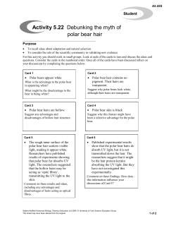 Activity 5.22 Debunking the myth of polar bear hair