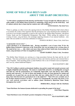 to the Belfast Harp Orchestra Story