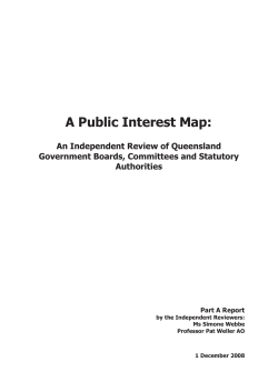 A Public Interest Map - The Queensland Cabinet