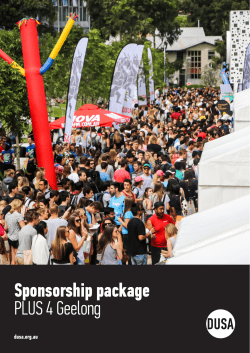 Sponsorship package PLUS 4 Geelong