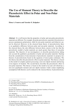 The Use of Moment Theory to Describe the Piezoelectric Effect in