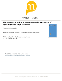 The Narrator`s Voice: A Narratological Reappraisal of