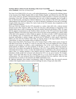 Northern dialect evidence for the chronology of the Great Vowel Shift
