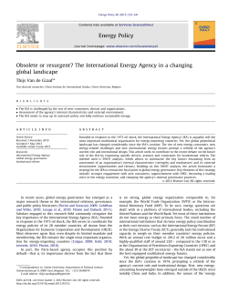 Obsolete or resurgent? The International Energy Agency in a