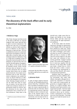 The discovery of the Stark effect and its early theoretical explanations