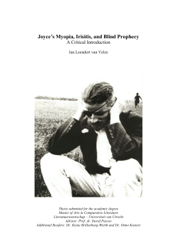 Joyce`s Myopia, Irisitis, and Blind Prophecy