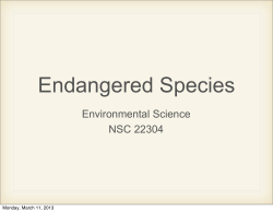 Endangered Species