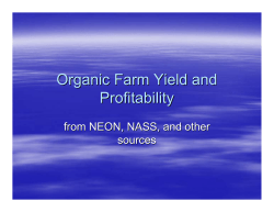 Organic Farm Yield And Profitability