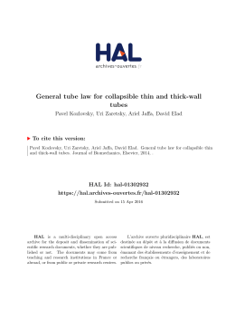 General tube law for collapsible thin and thick-wall tubes
