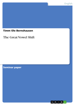 The Great Vowel Shift, English Language and Literature Studies