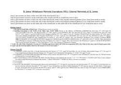 Holy Trinity, St James, St Nicholas monumental inscriptions