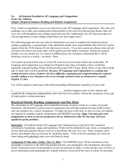 Dr. Gibbons: AP Language - Tuscaloosa County School System