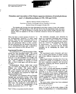 Densities and viscosities of the binary aqueous mixtures of