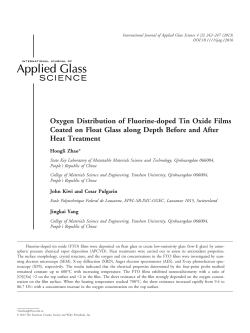 Oxygen Distribution of Fluorinedoped Tin Oxide Films Coated on